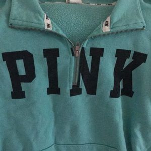 PINK 1/4 zip sweatshirt